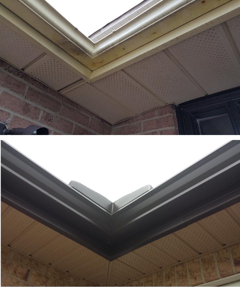 Gutter/eavestrough inside corner Mississauga