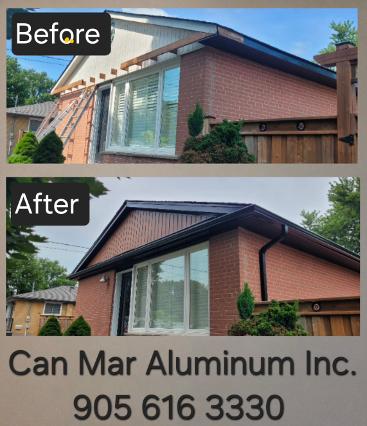 Georgetown eavestrough and siding project.