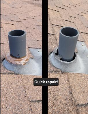 Roof pipe vent repair | Mississauga