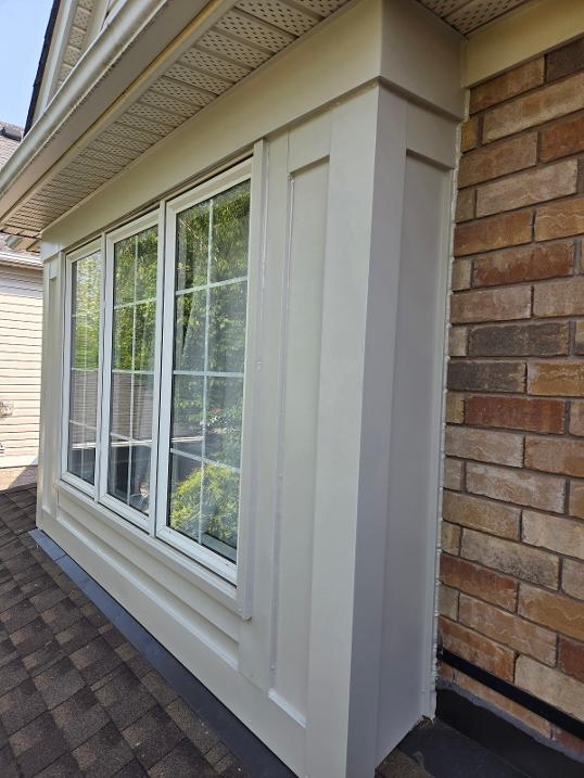 Box window capping | Oakville aluminum project